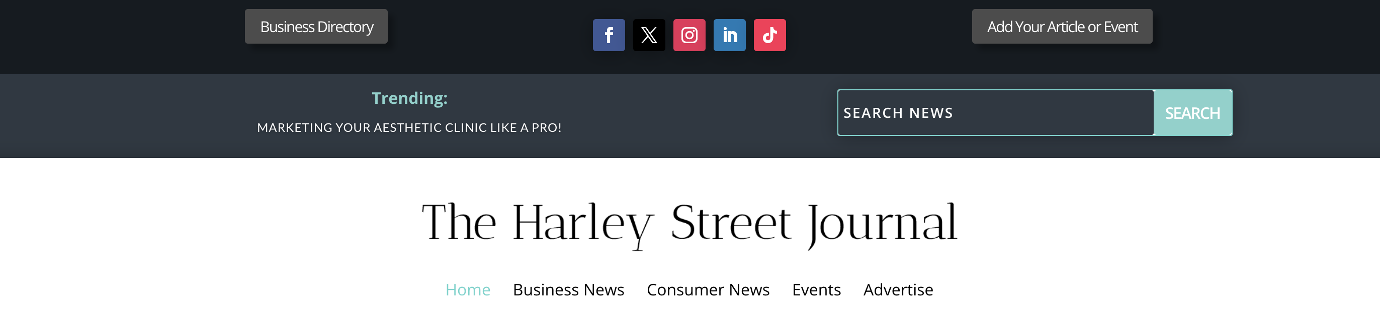 The Harley Street Journal contains features on industry news, new product launches, reviews, appointments and a comprehensive directory of key suppliers to the industry.